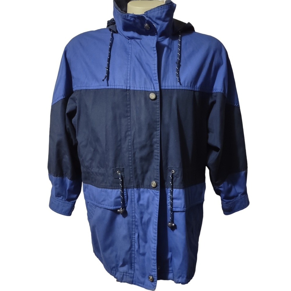 Pacific Trail Winter Coat Jacket Men's Large Snap Covered Pockets Full Zip Blue